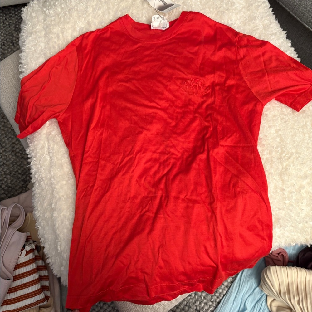 Hermes Paris red-orange elephant logo tee - Picture 3 of 8